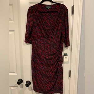 Ralph Lauren Printed Surplice Dress